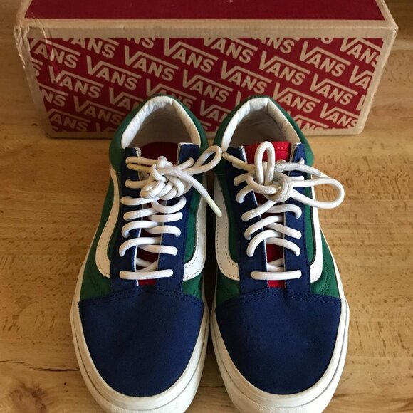VANS OLD SKOOL SHOE YACHT CLUB SUEDE COLORBLOCK WOMENS 6 MENS 4.5 - Picture 4 of 15
